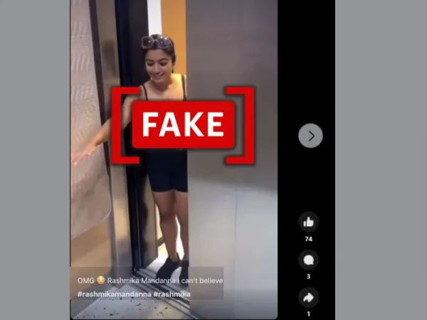 Viral video of actor Rashmika Mandanna in a bodysuit is a deepfake