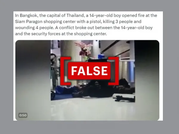 Old video from 2020 shared as recent Thailand mall shooting