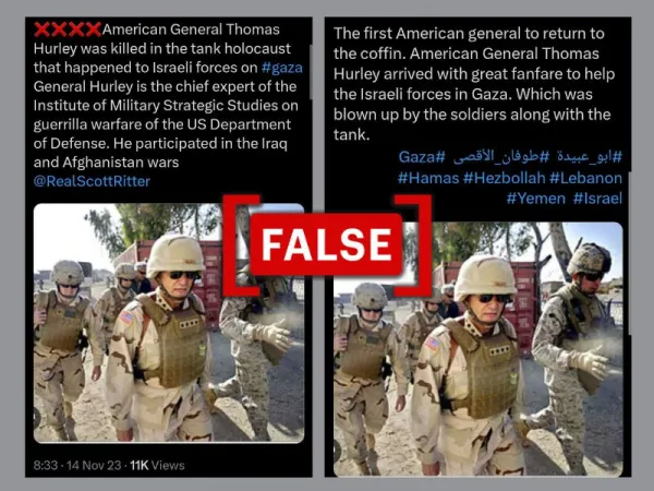 2005 image of U.S. general in Iraq falsely linked to Israel-Hamas conflict