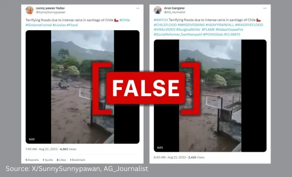 Old video from Venezuela falsely shared as recent floods in Chile