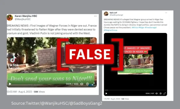 No, these images do not show Wagner forces in Niger