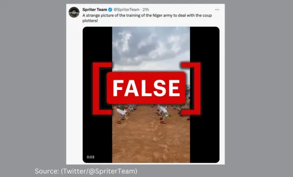 This video does not show soldiers in Niger training following the recent coup