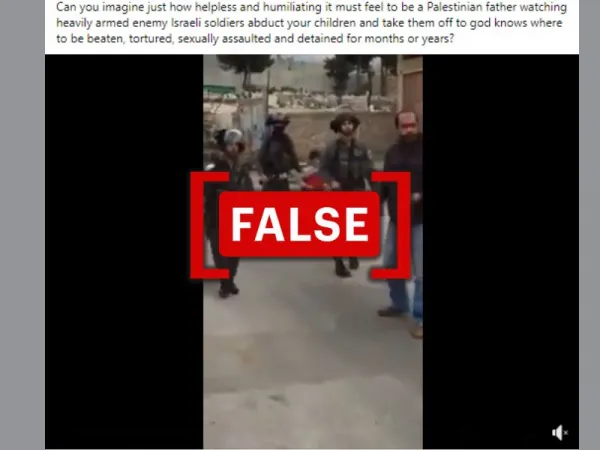 2015 video of Israeli soldiers detaining Palestinian boy falsely linked to ongoing war in Gaza