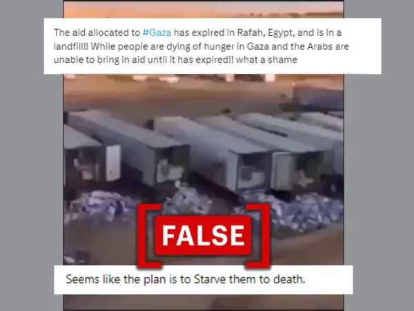 Old video from Saudi Arabia falsely shared as aid to Gaza being dumped in Egypt