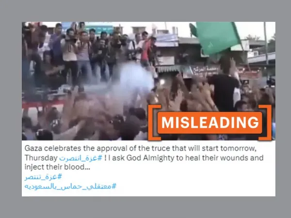 2014 video of people celebrating ceasefire agreement in Gaza shared as recent