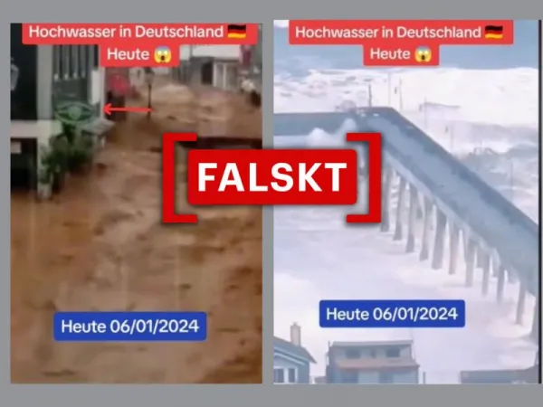 Gamla videos sprids som aktuella översvämningar i Tyskland