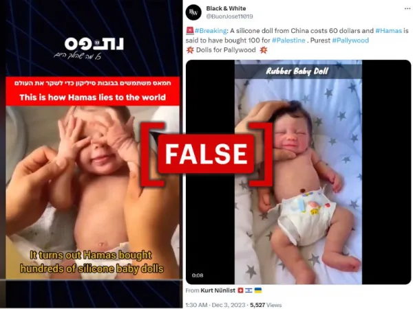 No, this video does not prove that Hamas is using hyper-realistic dolls to fake child casualties