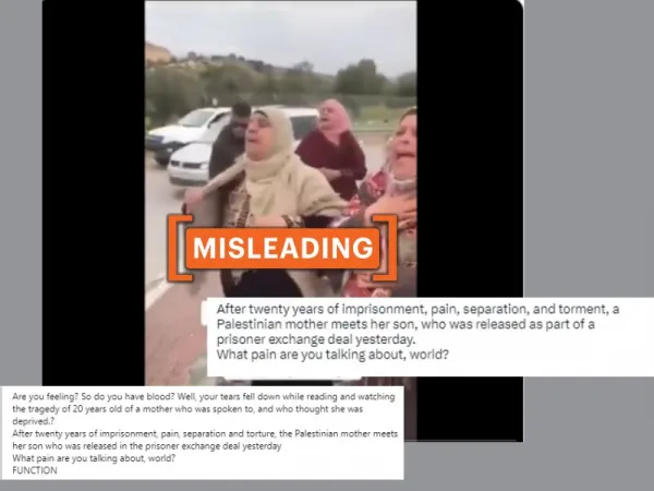 2018 video shared as Palestinian mother meeting her son amid recent Israel-Hamas war