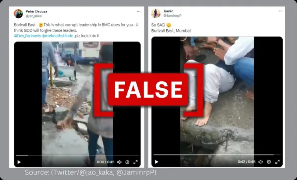 Viral video of people rescuing man from open drain is from Tamil Nadu, not Mumbai