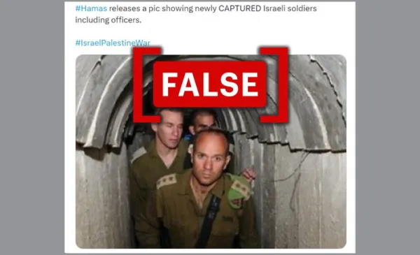 No, this is not a photo of IDF soldiers captured by Hamas
