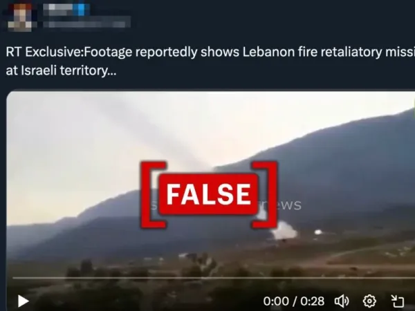 Video recorded in 2018 does not show rockets being fired at Israel from Lebanon