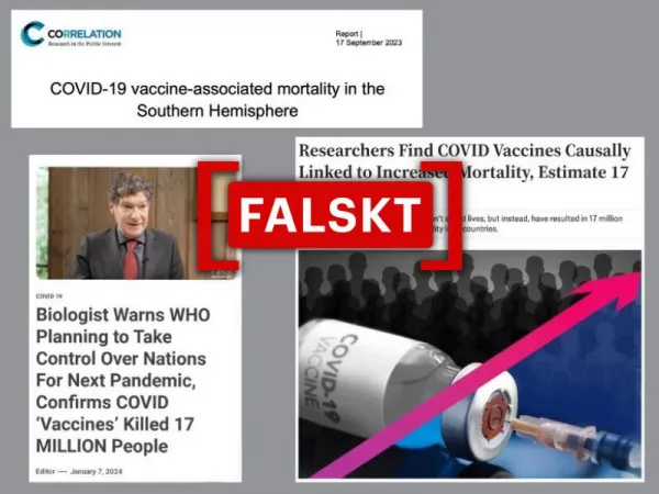 COVID-19-vaccin har inte orsakat 17 miljoner dödsfall