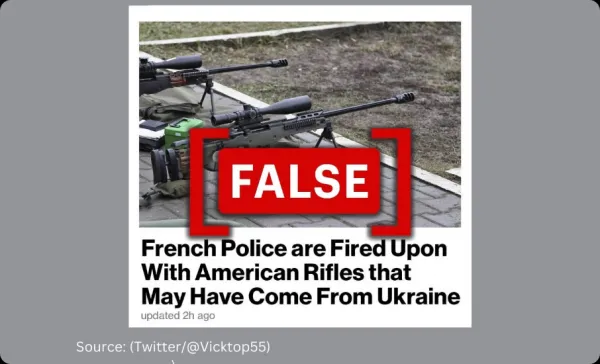No evidence that weapons sent to Ukraine ended up in France during recent civil unrest
